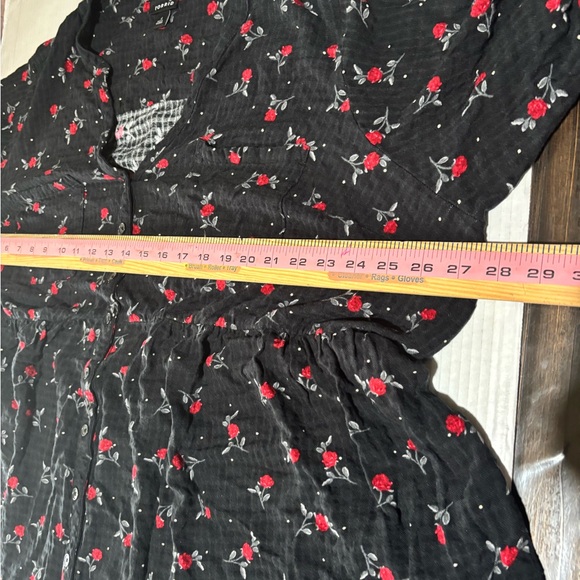 Torrid Black Floral Button Down Shirt - Picture 10 of 14